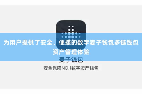 为用户提供了安全、便捷的数字麦子钱包多链钱包资产管理体验