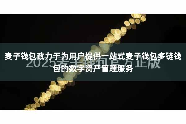 麦子钱包致力于为用户提供一站式麦子钱包多链钱包的数字资产管理服务